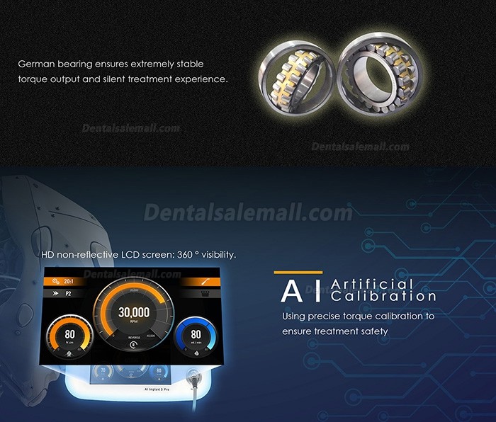 Pluspower®Ai-S-Pro Dental Implant Surgery Brushless Motor Machine with 20:1 Contra-angle